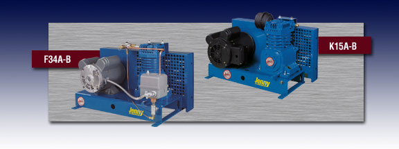  Jenny Base Plate Mounted Air Compressor - Models F34A-B and K15A-B